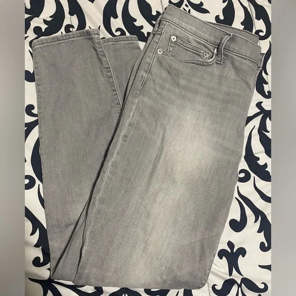 Womens Light Grey Wash Gap denim Jeans -skinny- 31R - Picture 4 of 10